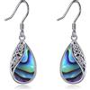 YFN Orecchini da donna in argento Sterling con filigrana a goccia a goccia a goccia, Argento sterling, Zirconia cubica