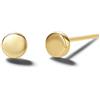 Carleen Orecchini a Perno in Oro Giallo 585 14 ct, Delicati 4 mm, con Solitario a Pois Rotondi, per Donne e Ragazze e Oro Giallo - Diametro: 5 mm