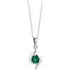 OROVI Collana Donna Oro Bianco 9KT Girocollo con Smeraldo verde 45 cm, gioiello anallergico confezionato in un elegante astuccio portagioie