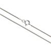 Aka Gioielli® - Collana Snake in Argento Sterling 925 Rodiato - Catena Maglia Serpente 1.3 mm - Lunga 40 cm