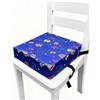 Xezzjavz Rialzo per seggiolino, cuscino di seduta per auto, cuscino di seduta ad alto rimbalzo spesso 9 cm con fibbia di sicurezza, adatto a bambine e bambini di 3, 4, 5, 6 anni (Blu scuro)