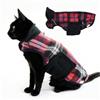 SNIXFEVER Sphynx - Giacca dolcevita antivento per gatti, in caldo pile, con cappuccio, per autunno e inverno, facile da indossare, con velcro, collo e petto, regolabile, taglia L (2,5-3,6 kg)