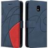 Fatcatparadise Cover per Samsung Galaxy J5 2017 / J530, Flip Caso in PU Pelle Case Cover Libro Portafoglio Protettiva Custodia con TPU Sottile Antiurto,[Kickstand][Slot per Schede][Magnetica] (Blu)