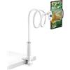 Santiaoniu Supporto per tablet a collo di cigno, supporto per tablet - braccio flessibile regolabile sul letto per iPad/cellulare/iPad Air, iPhone e altri dispositivi da 4,7-11 pollici (bianco)