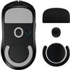 kwmobile Set Piedini di Ricambio per Mouse Compatibile con Logitech G PRO X Superlight 2 / Superlight 2 SE Mouse - Gommini nero - per Maggiore Controllo e Scorrevolezza