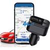 Zeerkeer 4G Localizzatore Gps Caricabatterie Auto con type C/A - App Facile da Usare, Posizione in Tempo Reale, Allarmi e avvisi - Sempre Connesso - Blocco motore, Controlla i veicoli da Portale App/Web/SMS