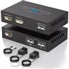 VEDINDUST HDMI KVM USB Extender 400FT 120M Ethernet USB Su Single Cat5e 6 7 Full HD 1080P60Hz Supporto Loop Out Funzione EDID Tastiera e Mous