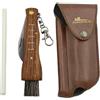 Acropolis Coltello per funghi con spazzola, affilacoltelli e fodero Acropolis | Pieghevole fatto a mano | Regalo unico robusto per funghi, papà, mamma, nonno