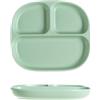 Hoshisea Piatti da pranzo Ceramica, Piatti Divisi In Ceramica, Piatto da Snack Quadrato con Scomparti, Per Pasti Divisi, Feste, Snack, Insalate, Dessert（Verde）