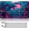 MilkPlaymat MTG Tappetino da gioco Premium XXL (60 x 35 cm), design fantasy ad alta risoluzione, tappetino in gomma antiscivolo per TCG/CCG/MTG (con zona, mtg50-10)