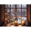 Bullglesup Puzzle per Adulti, 1000 Pezzi, Window in Winter con Poster, si Adattano Perfettamente tra Loro Lettere sul Retro, Senza Polvere, Regalo per Anziani (70 x 50 cm)