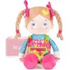 LeyaDoll bambola di peluche 40 cm, giocattolo sensoriale e educativo ispirato al metodo Montessori, morbida compagna per neonati 0-3 anni, idea regalo di compleanno per bambina-Sweetheart Girl-Light