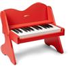 ZIPPY Tastiera Pianoforte per Bambini, 25 tasti digitale, volume regolabile, mini strumento educativo musicale, giocattolo in legno per ragazze e ragazzi. (Rosso)