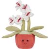 Apricot Lamb Piante phalaenopsis orchidea fiore di peluche per bambini, morbido e carino, per bambine e ragazzi, soffice phalaenopsis orchidea bianca 28 cm