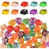 Lyreh 50pz Mini Rane Luminose in Resina, 10 Colori Rane Piccole Fluorescenti Nascondere Miniature Rospi Animali per Decorazione Paesaggistica in Vaso Accessori Cruscotto Ornamenti Casa Bambole