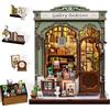 CUTEBEE Book Nook: Kit Casetta Fai da Te, Miniatura Retro in Legno 3D, Fermalibri Decorazione (Gellery Bookstore)