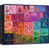 Elena Essex Puzzle per adulti da 2000 pezzi - collezione di francobolli, puzzle da 2000 pezzi, puzzle per adulti 2000, puzzle sfumato arcobaleno colorato, dimensioni 98 x 76 cm