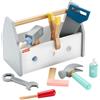 Fisher-Price - Set Attrezzi da Lavoro in Legno, Include 9 Strumenti tra Cui Vari Utensili e la Cassetta per riportli, per Il Gioco Creativo da Costruire, Giocattolo per Bambini, 3+ Anni, HYG50