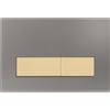 Mendorio Placca di Comando WC, Compatibile con Geberit Sigma, UP300 e UP320, Piastra Doppio Scarico, Dimensioni 246×164 mm (Grigio scuro Opaco & Oro Opaco Pulsante)