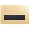 Mendorio Placca di Comando WC, Compatibile con Geberit Sigma, UP300 e UP320, Piastra Doppio Scarico, Dimensioni 246×164 mm (Oro Opaco & Nera Opaco Pulsante)