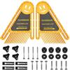 XMSZQU Set Tavola Doppia in Piuma, Tavola Falegnameria Sicurezza Dispositivo Scheda, per Sega da Banco Fresa Guida Mitra Controllo Fessura, Set di Feather Board Multiuso (Giallo)