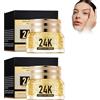 Hppsctink 2pcs Crema per gli occhi, Crema occhi all'oro 24K, Migliora le occhiaie, le borse e le linee del contorno, 2pcs*40g, eye cream