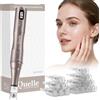 QUELLE Dermapen Microneedling Professionale - Penna Microneedling Viso Elettrico con Display LED, 6 Livelli di Velocità, 16 Cartucce di Ricambio - Derma-Pen Senza Fili per Viso e Corpo
