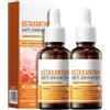 Crsetmyth Siero Antiossidante All'astaxantina per Viso - 2 Pezzi - Con Acido Ialuronico - Idratante, Anti-Aging, Riduce Rughe, Minimizza Pori, Illumina La Pelle E Uniforma L'incarnato - Siero Viso Concentrato