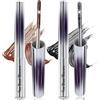 Lawqiny 2 Pezzi Iron Wand Mascara, Metal Mascara, Scovolino Metallico 3D Curling, Allungamento naturale delle ciglia (Marrone, Nero)