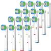 MeetSmile 16 testine di ricambio Precision Clean, compatibili con spazzolini elettrici Oral B.