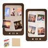 xyuayamz Bacheca, Bacheca da Parete, Lavagna Sughero Dotato di Retro Adesivo, Lavagnetta Sughero con Puntine per Attaccare Promemoria o Fotografie, Materiale in Feltro, 30 × 20 Cm, Marrone + Cammello