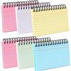 QNMD Biglietti Indice Multicolore, 6 Pacchetto Schede Di Revisione, 300 Pcs Note Per Prendere Carta, Schede Di Revisione Colorate, Flash Cards, Per Scuola, Apprendimento, Memoria, Ricetta, Memo