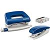 Leitz Set Perforatrice e Pinzatrice, Capacità fino a 30 Fogli, Blu