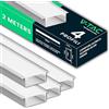 V-TAC 4x Profili Larghi per Strisce Led da 2 METRI - Larghissimi: Ingombro Striscia 48 mm - Rettangolari in Alluminio con Copertura Opaca - (8 Metri Totali) - 20mm x 65mm - Contiene fino 2 Strisce