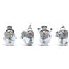 Ganz Set di 4 statuine di pupazzo di neve glitterate in miniatura, 3,8 cm