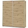 Rauch Möbel Caracas Armadio con Ante scorrevoli, Legno ingegnerizzato, Piastra di serraggio, Oak Artisan Senza Specchio, 181x210x62