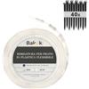 BAKOKI Bordo flessibile per prato (10 m | 40 ancoraggi | 6 cm di altezza), in plastica bianca resistente alle intemperie, bordo rotondo - aiuole - bordo per aiuole - bordo per tagliaerba
