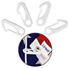 ANLEY 4 Clip Per Asta Da Bandiera In Nylon Con Gancio, Attacco Asta Da Bandiera Anti-UV e Resistente All'Acqua - Attacco Asta Da Bandiera Con Corda - Confezione da 4