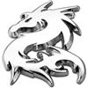 Tiuimk Adesivi auto 3D e decalcomanie moto emblema metallo, drago, argento