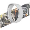 HCmotorku Moto 5,75 Faro Trim Ring Visiera Stile Faro Fit per Harley Sportster XL 883 883N 1200 Dyna Softail FXLR FXST FXSTB Cromo