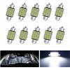 BIHEE B-SJH - Illuminazione interna per auto, 10 pezzi, 31 mm, 18 SMD, 12 V, luce bianca, plug and play, illuminazione per interni auto