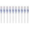 Monoprice Cavo patch Ethernet Cat6A UTP, 30 AWG, 10 G, in puro rame nudo, antigroviglio, RJ45, serie SlimRun, 0,6 m, bianco, confezione da 10