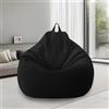 bechoanigel Poltrona Sacco XL, Bean Bag Con Manico, Pouf Sacco Adultes, Solo Rivestimento (Senza Imbottitura) Per Poltrona Pouf, 100 x 120 cm (Nero)