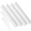 Your Day Mate Binari di fissaggio per scaffali, compatibili con IKEA Kallax, Expedit e Trofast, 4 pezzi, in bianco, in plastica, da incollare o avvitare, sistema di binari per riporre scatole