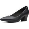 Clarks Teresa Step, Scarpe décolleté Donna, Pelle Nera, 38 EU