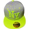 Generico Cappello New Y Giallo e Grigio Lettere Gialle Moda Uomo Berretto New Era Sport Taglia 7 1/4 58cm Gadget Accessorio Idea Regalo Uomo Donna Bambino