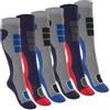 Footstar Calze al ginocchio per bambini (6 paia) colorate con effetto termico, Variante 2, 27-30