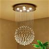 SM Saint Mossi SAINT MOSSI Lampadario da Soffitto Classico in Cristallo Moderno, Lampada Plafoniera 6 X 3W GU10 non incluse [Classe di efficienza energetica A+++]