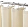 VANZAVANZU Tenda da Doccia Impermeabile con Ganci in Metallo Tenda da Bagno in Tessuto Lino Poliestere Antimuffa per Vasca da Bagno Stanza Bagnata Box Doccia - 122 x 182cm (Beige)