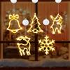 O-Kinee Lampada a Ventosa Per Natale,5 Pezzi Natalizie a Ventosa a LED,Luci di Natale Sospensione,Bianco Caldo, Luci Decorativa per Finestra a Ventosa, Natale,Capodanno, Feste
